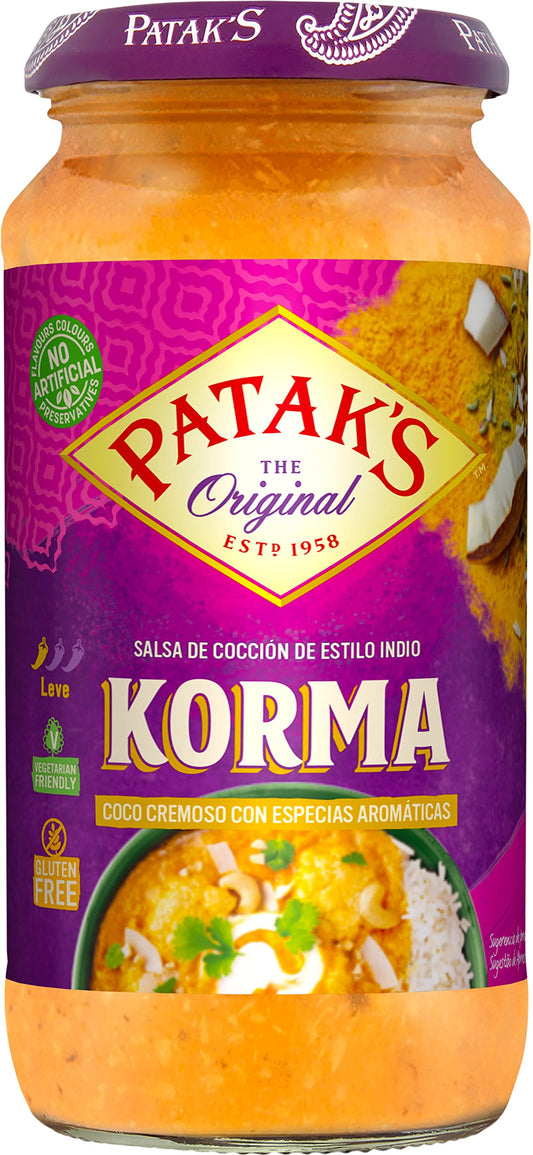 Patak's Salsa India Korma Sin Gluten, 450g