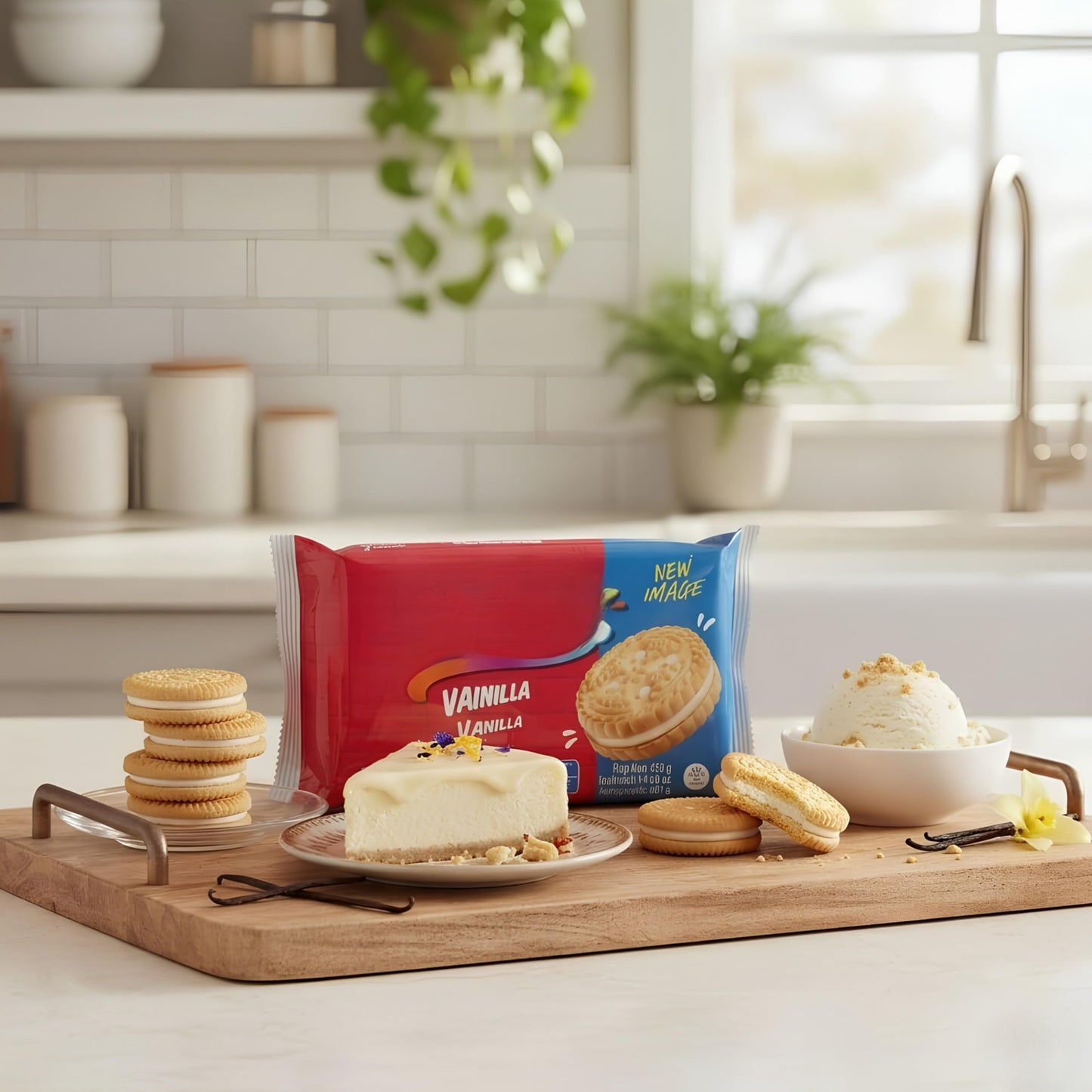 Festival Galletas Rellenas con Crema de Vainilla - Formato Ahorro 403g (12 Packs x 4 Unidades) - Snack Dulce Crujiente y Cremoso Sin Grasas Trans - Ideal para Merienda y Postres - NEXU