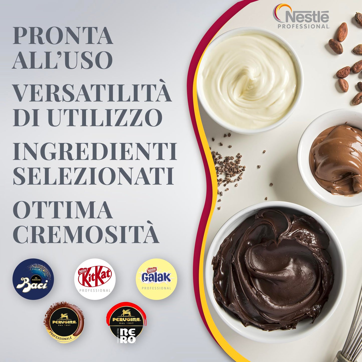 KITKAT Chocolate Untable con Trocitos de Galleta, cubo 3kg