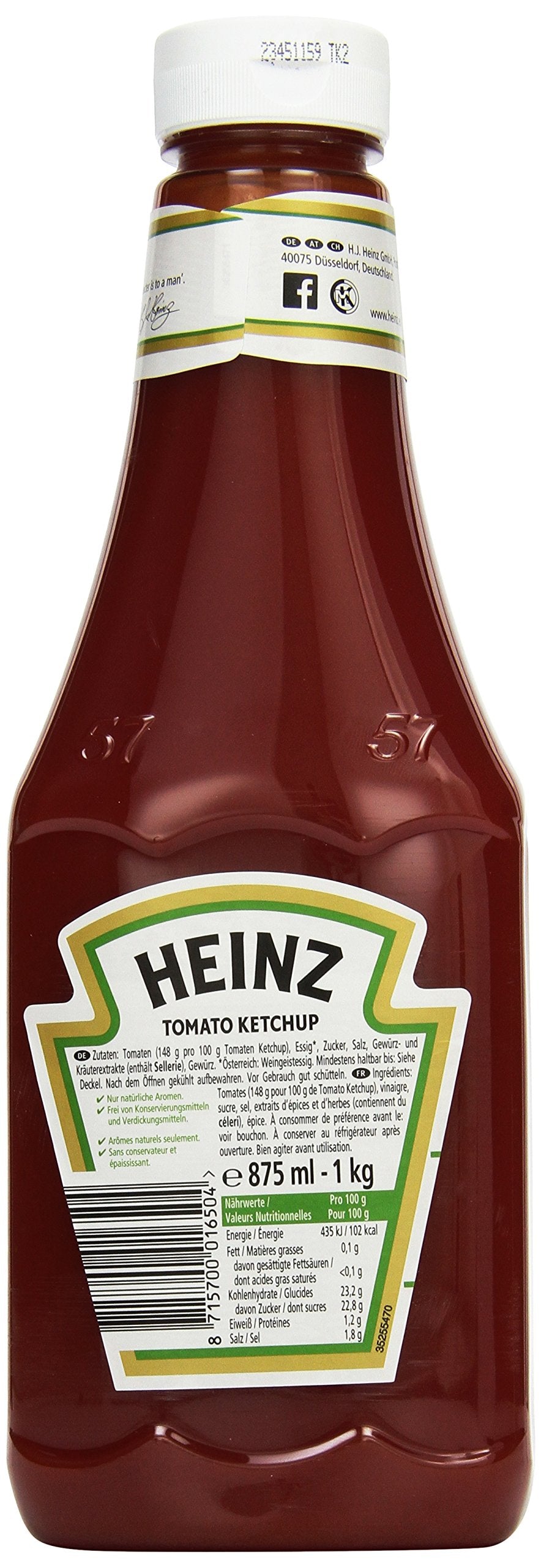 Heinz - Salsa Ketchup Plastico 1 Kg