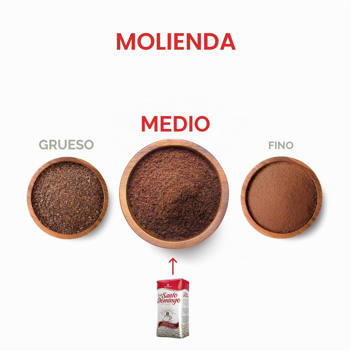 Santo Domingo Café molido café 1 lb. Bolsas de 4 paquetes 4 lbs. total