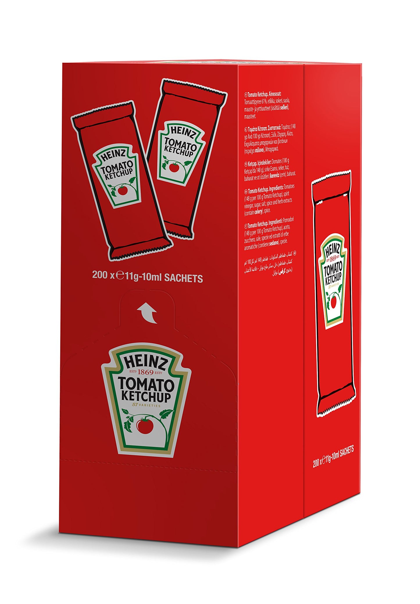 Heinz salsa ketchup monodosis 10 ml caja 200 unidades