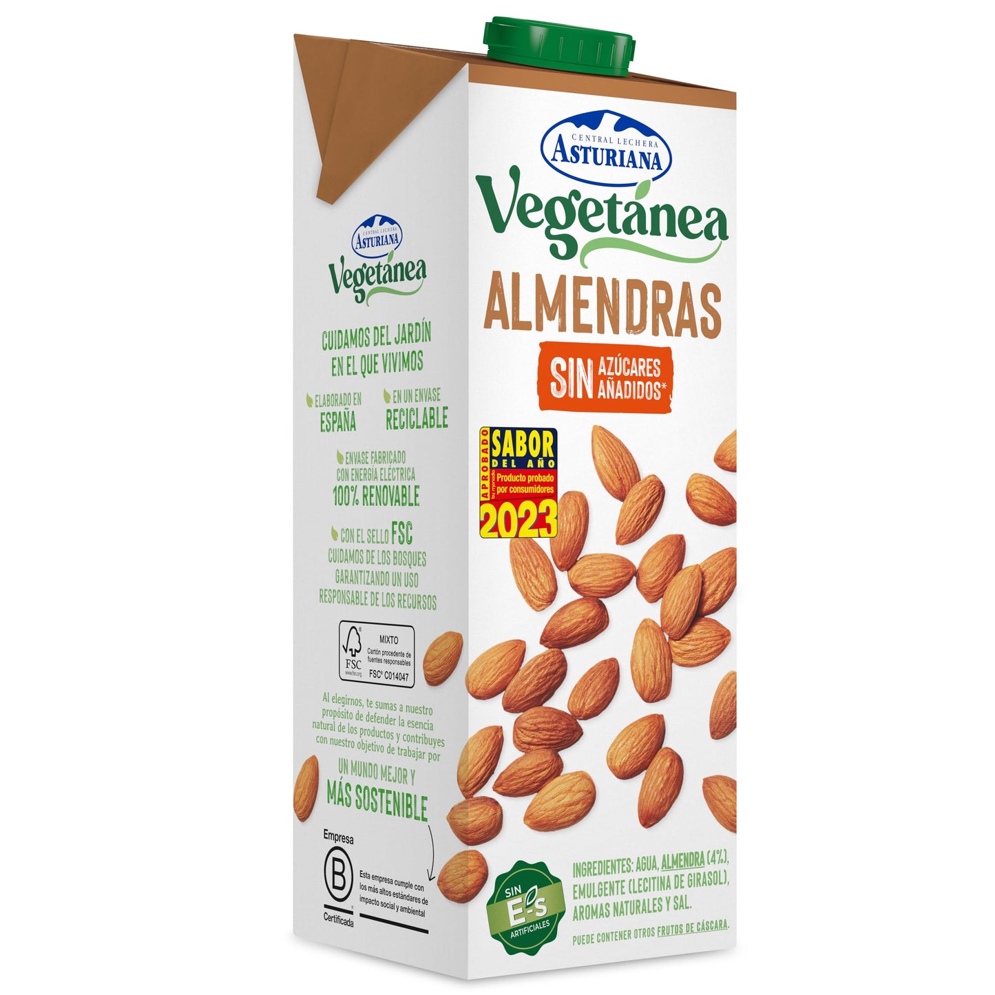 Central Lechera Asturiana Vegetánea Bebida Vegetal de Almendras, Brik 1L