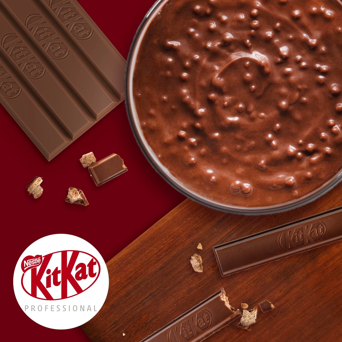 KITKAT Chocolate Untable con Trocitos de Galleta, cubo 3kg