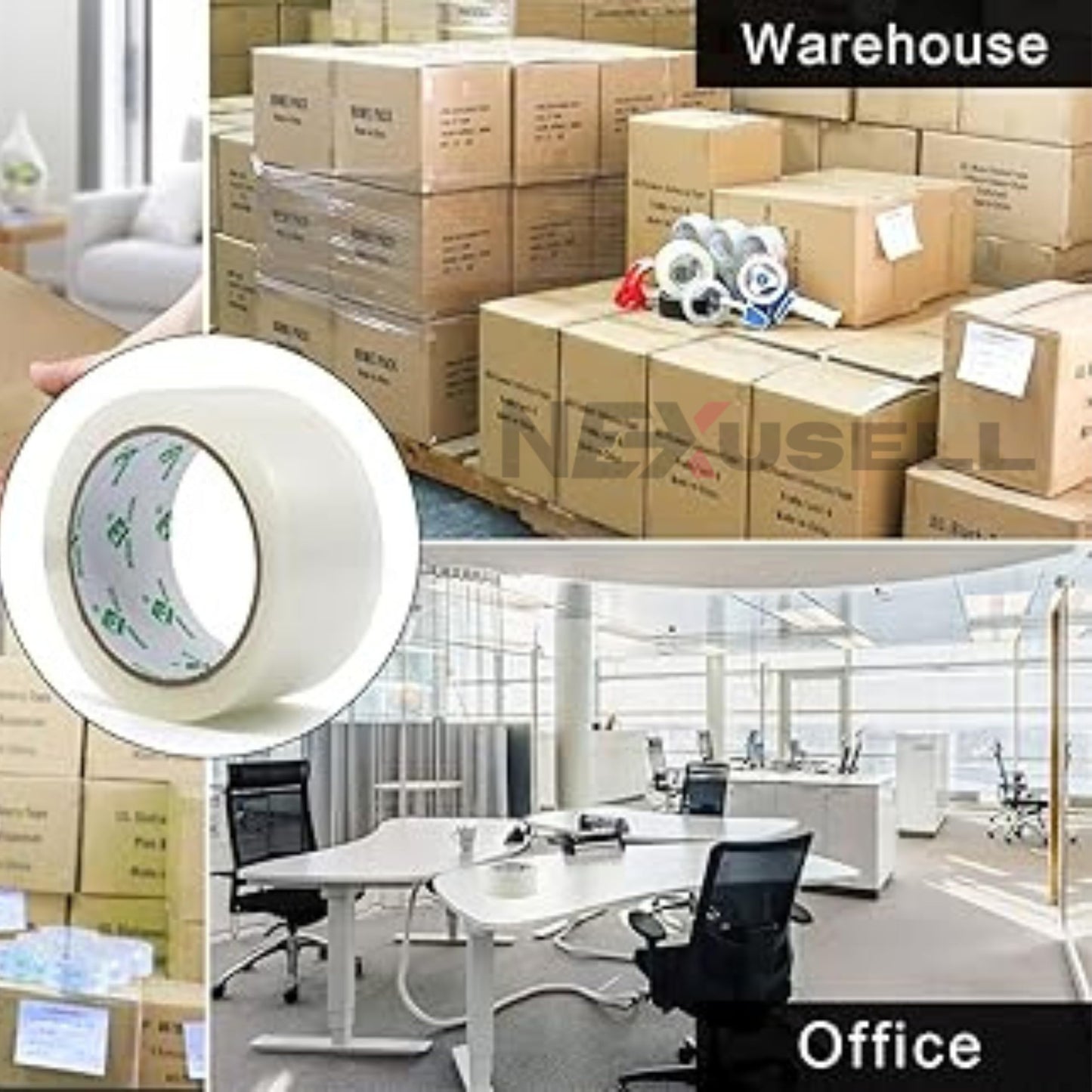 PACK 6 Rollos Cinta Adhesiva Transparente para Embalaje 48mm x 300m + Dispensador | Total 1800m | Alta Resistencia | Ideal para Cajas, Envíos y Mudanzas