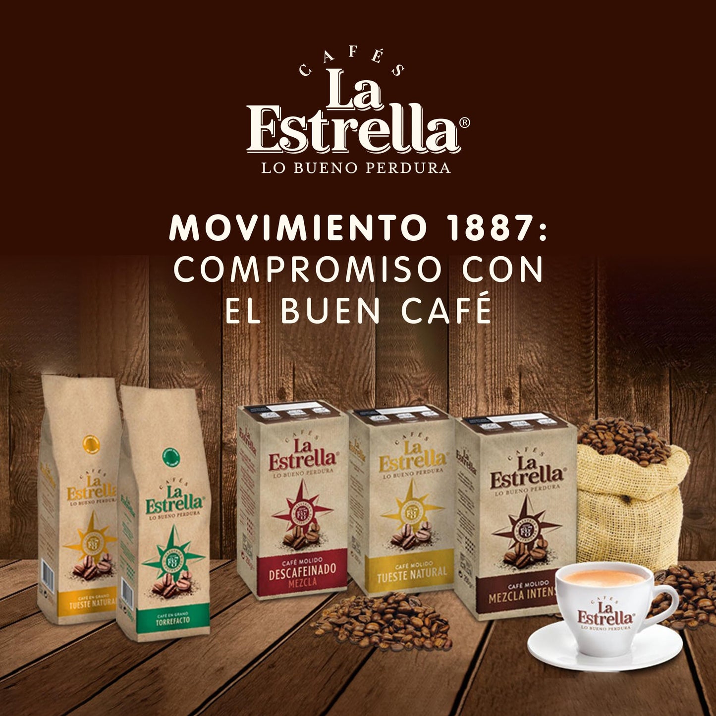 La Estrella Café Molido Descafeinado Mezcla 250g