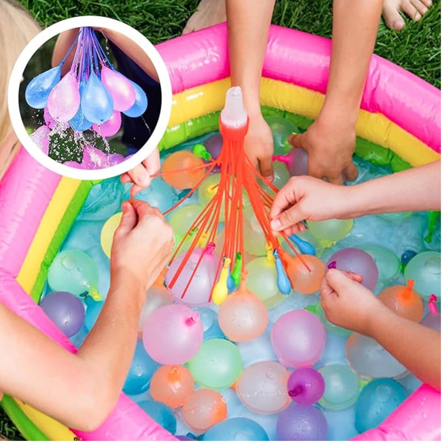 Globos de Agua 660 Pcs con Cierre Automático – Llenado Rápido en 10s | Globos de Colores para Juegos de Agua Niños | Fiestas Verano, Jardín, Playa, Piscina (6 Packs x con 110 Globos)