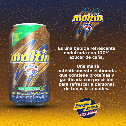 Malta MALTIN POLAR Lata 355 ml Pack de 6 Latas / MALTIN POLAR Malt Beverage Can 12 fl oz 6-Pack