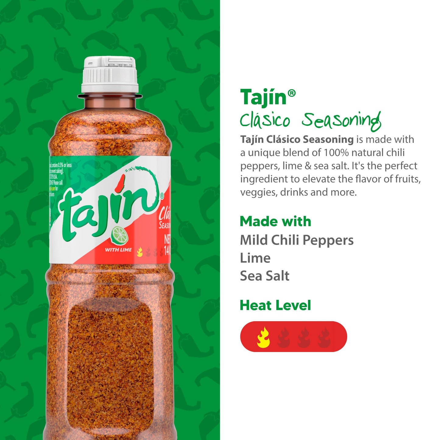 Tajin Fruit and Snack Seasoning, 14oz