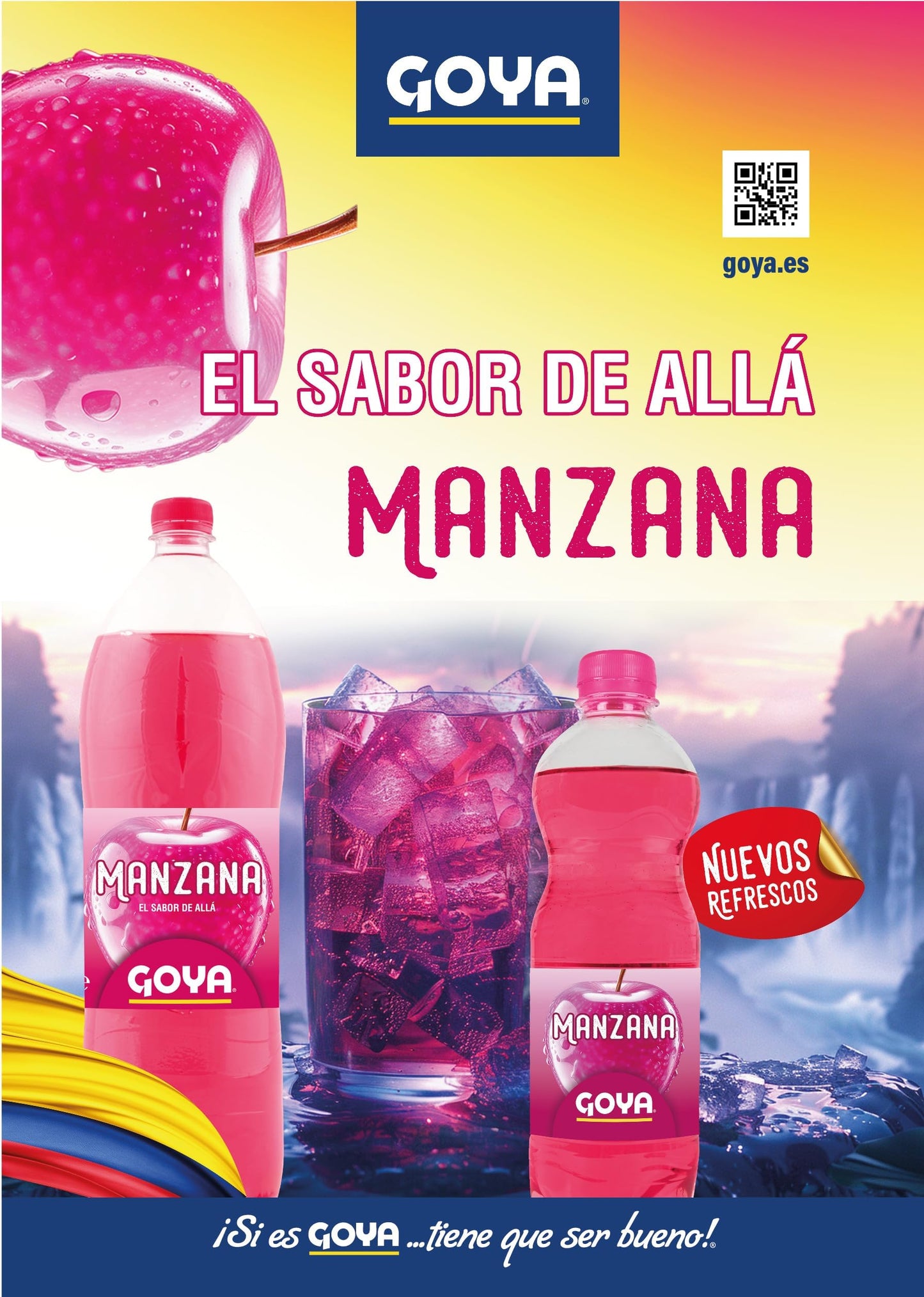 Goya Refresco Sabor Manzana Caramelizada y Chicle 6 x 500ml, Formato Práctico Ideal para Compartir, Refrescante y Auténtico