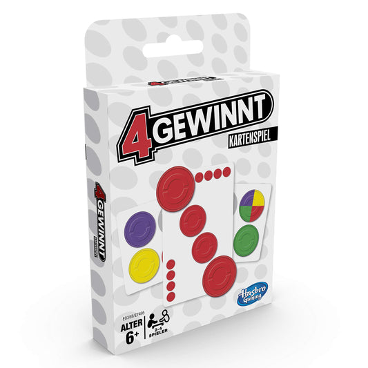 Hasbro Gaming 4 GANA Juego de Cartas para niños a Partir de 6 años, de 2 a 4 Jugadores en español