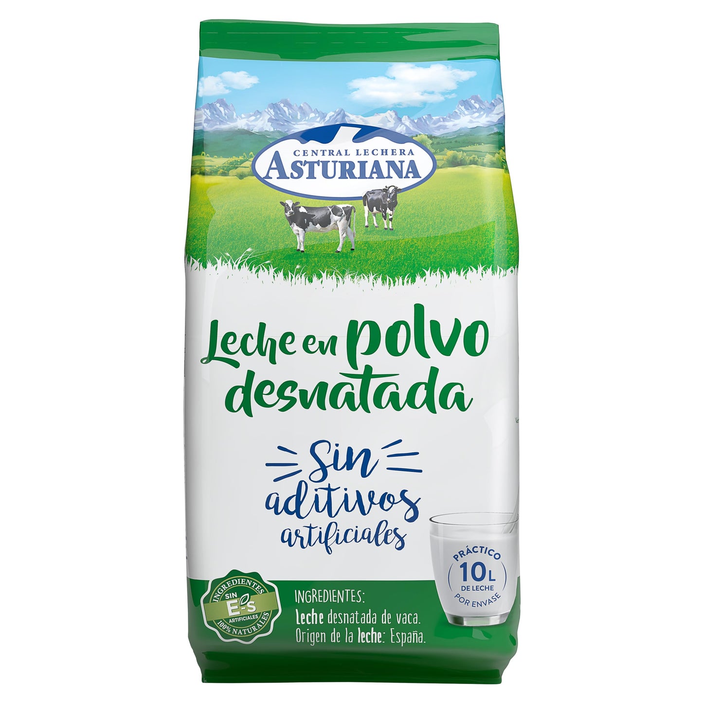 Central Lechera Asturiana Leche en Polvo Desnatada, Bolsa 1 kg