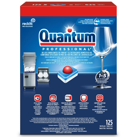 Finish Quantum Professional, pastillas para el lavavajillas uso profesional, 125 pastillas
