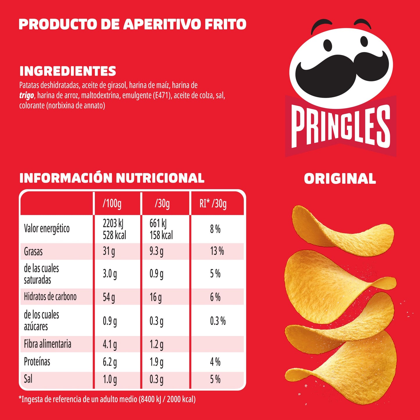 Pringles Original 185 g (packaging puede variar)