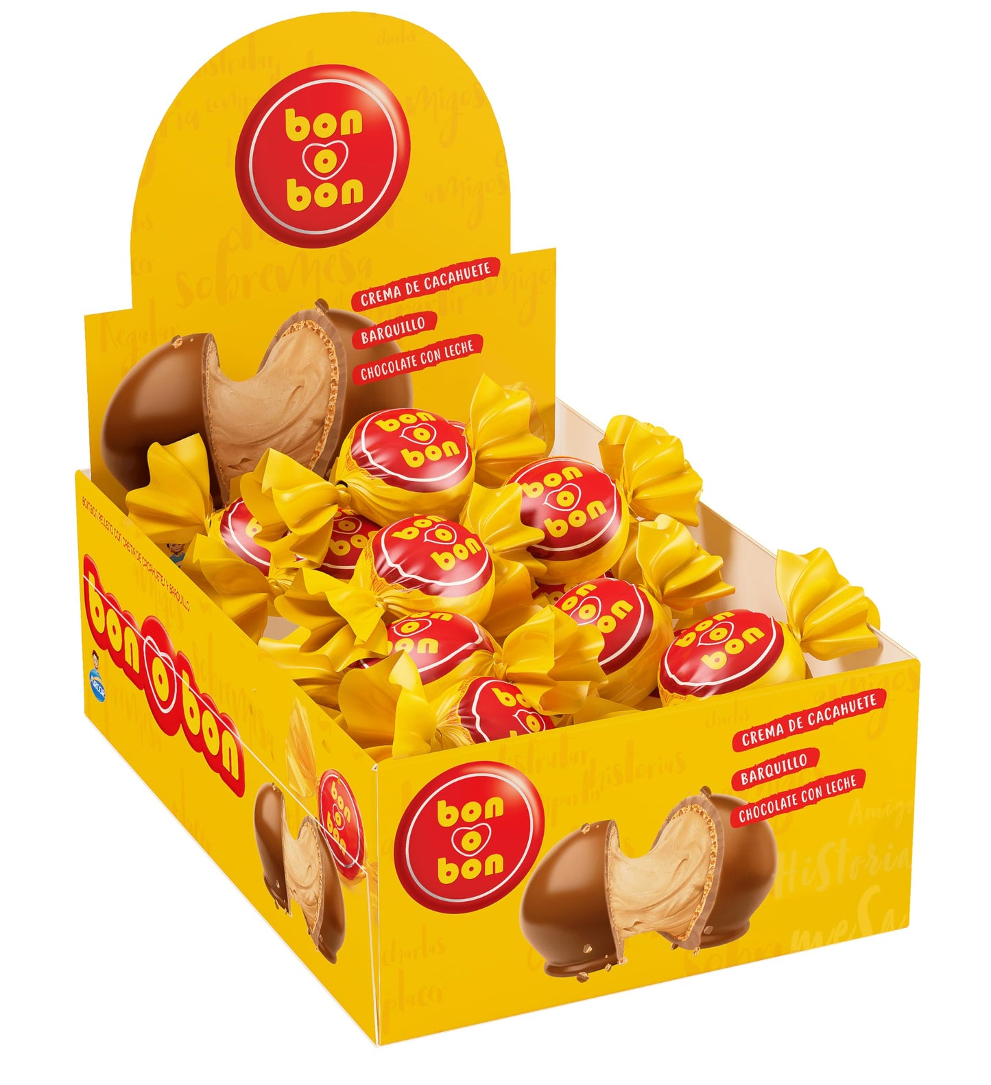 bon o bon Bombón sabor chocolate con leche 30u (450g)