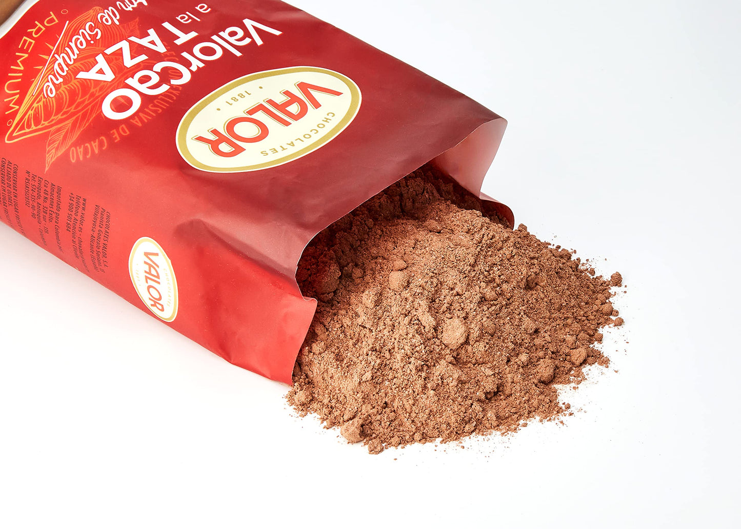 Valor - Valorcao Chocolate a la Taza. Chocolate Valor sin Gluten. Intenso Sabor y Aroma. Cacao en polvo con auténtico sabor del chocolate - 1000 Gramos.