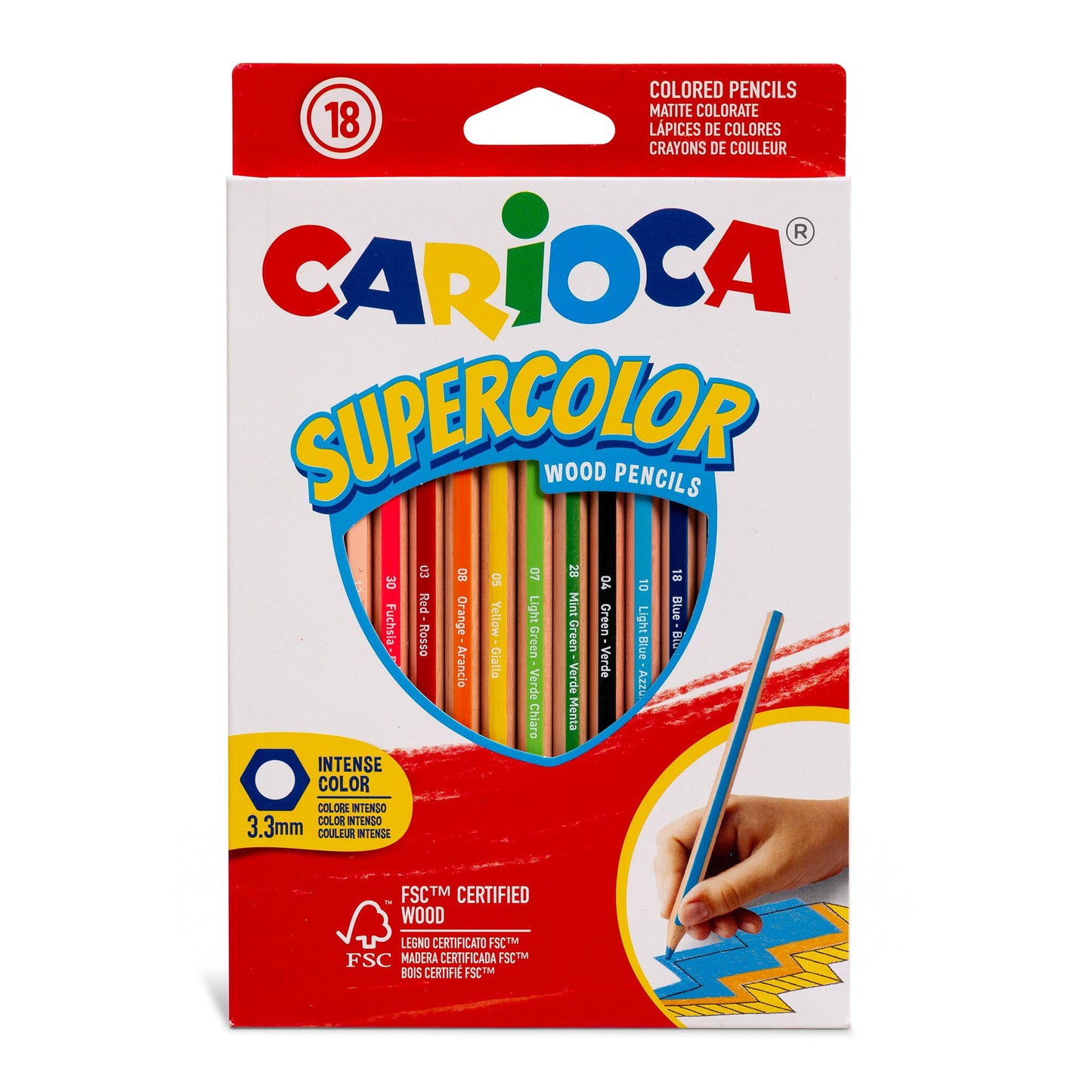 Carioca Supercolor - Pasteles de 18 unidades 43392