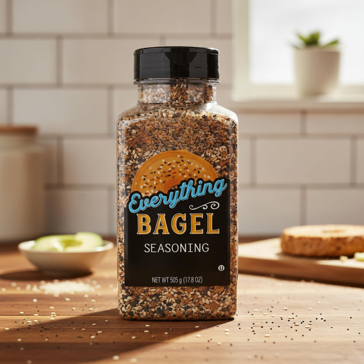 Sazonador Everything Bagel 505g - Mezcla de Semillas de Sésamo, Ajo y Cebolla Tostada - Condimento Versátil para Tostadas de Aguacate, Ensaladas y Panes - NEXU