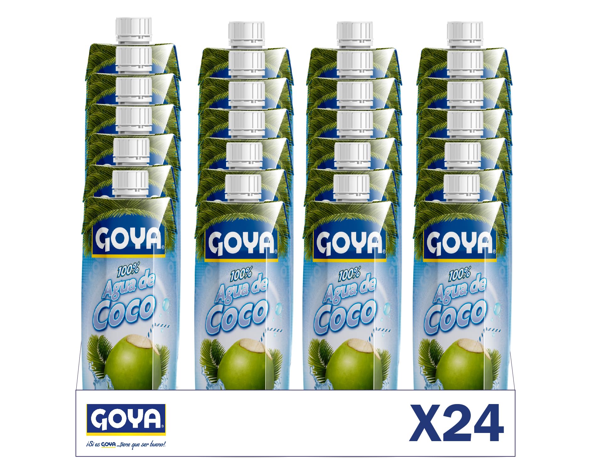 Goya Agua de Coco 24x330 ml, 100% Agua de Coco Natural Sin Azúcar, Hid ...