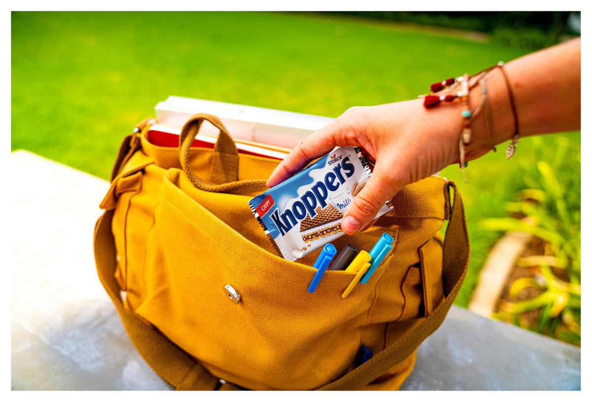 Knoppers - Barquillos Rellenos - 24 x 25 g - Chocolate y Avellana - Snack