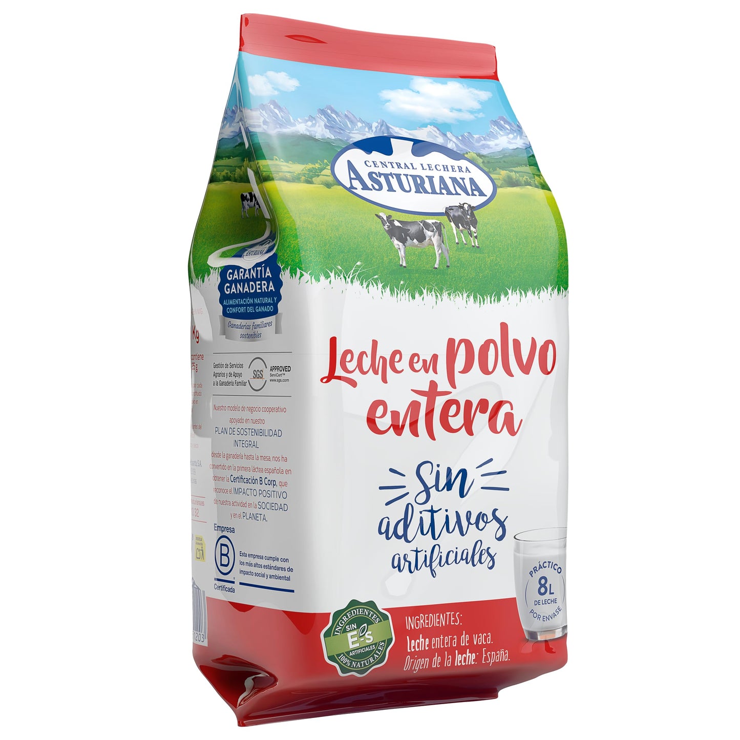 Central Lechera Asturiana Leche en Polvo Entera, Bolsa 1kg
