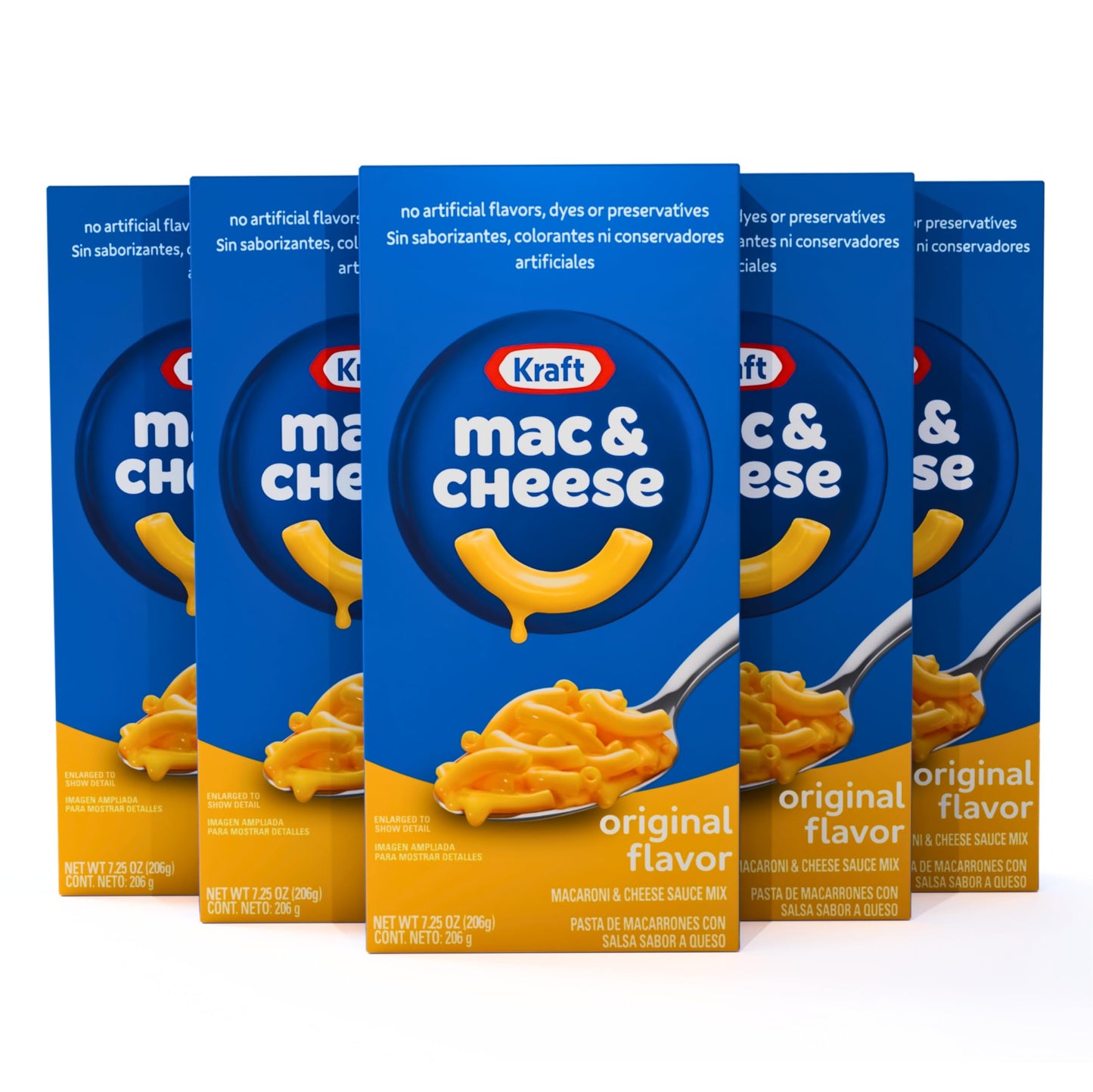 Macaroni - Mac & Cheese Americano - Macarrones con Queso, (5 x 206 g)