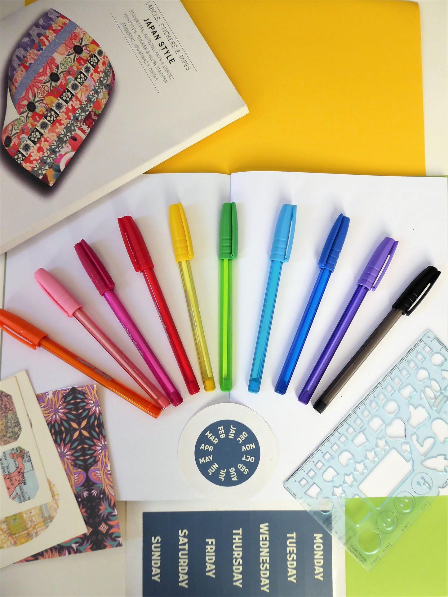 CARIOCA Bolígrafos del Gel Neón | Caja de 6 Bolígrafos de Gel Fiorella colores Neón | Para el Colegio, Universidad y Oficina | Punta de Ø 0,1 mm | 6 piezas