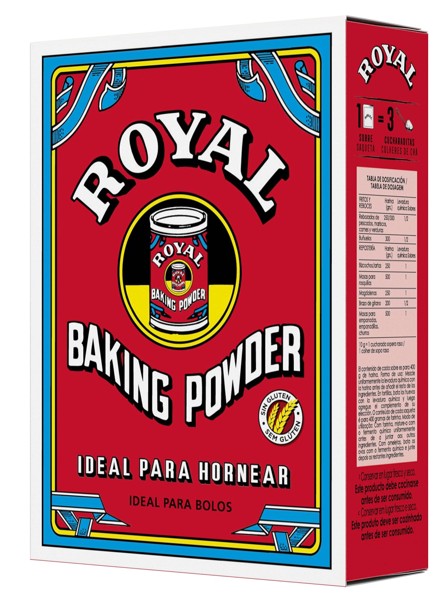 Royal Baking Powder, Levadura en Polvo para Horno, Pack 5x16 g - 80 g