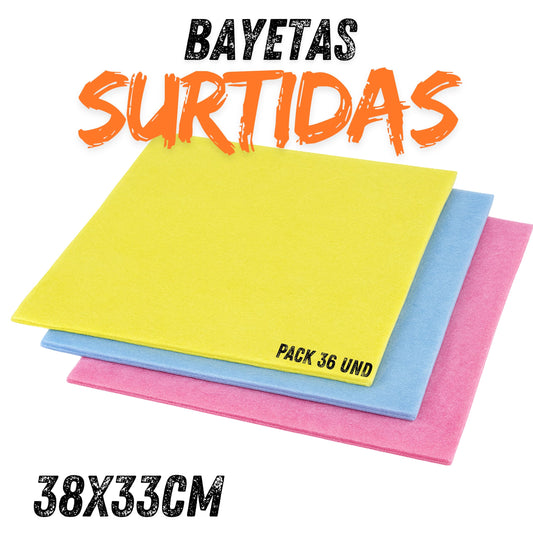 Pack 36 Bayetas Super Absorbentes – Reutilizables, Fácil Lavado y Secado – Multiusos para Cocina, Hogar, Oficinas, Cristales, Restaurantes y Más
