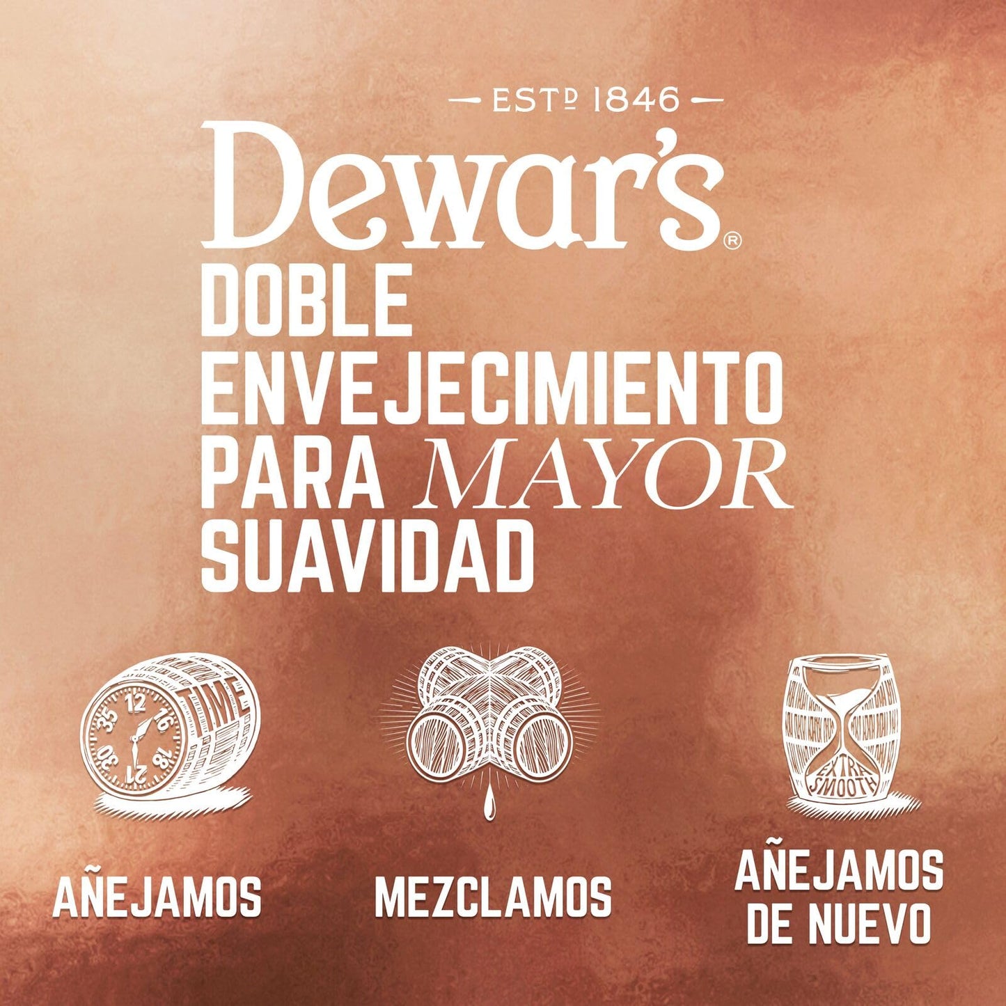 Dewar's White Label Blended Scotch Whisky, 40% ABV, 70cl / 700ml, Acabado en Barricas de Roble Seleccionadas