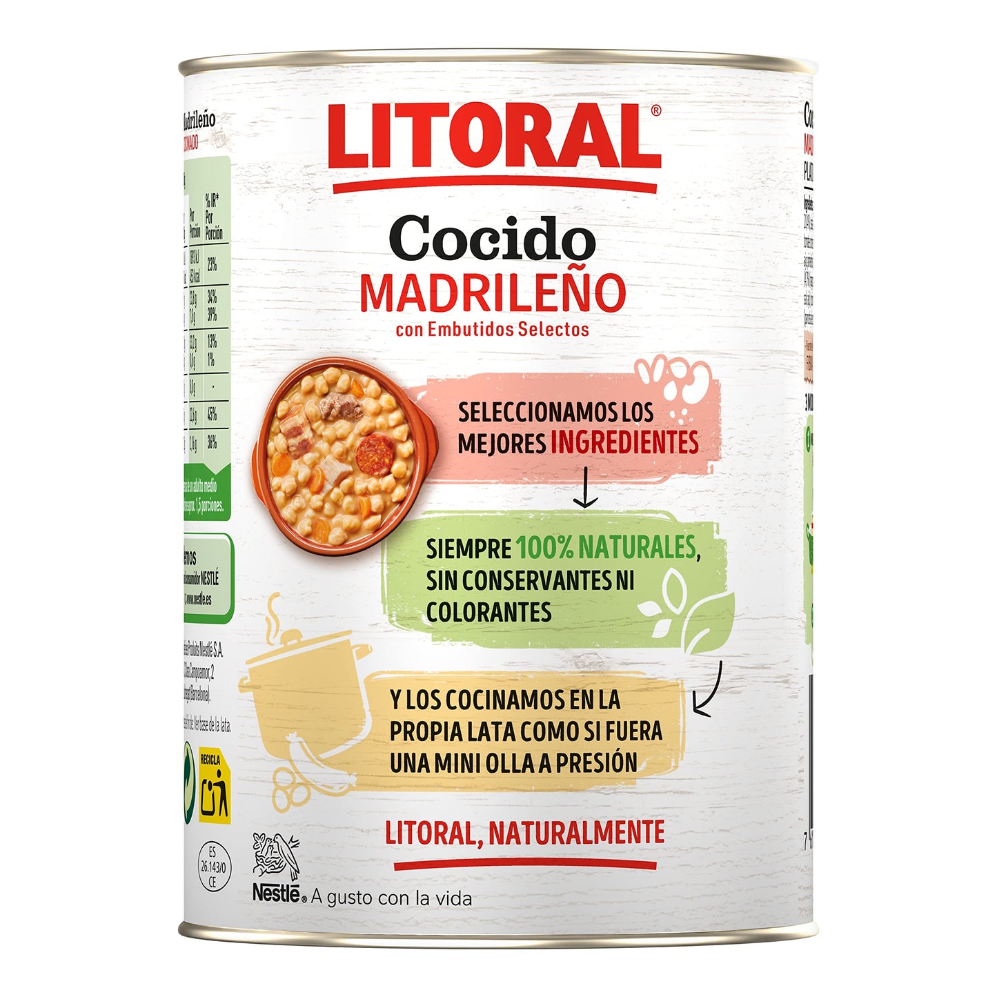 LITORAL Cocido Madrileño - Plato Preparado Sin Gluten - Pack de 6x425g - Total: 2.55kg