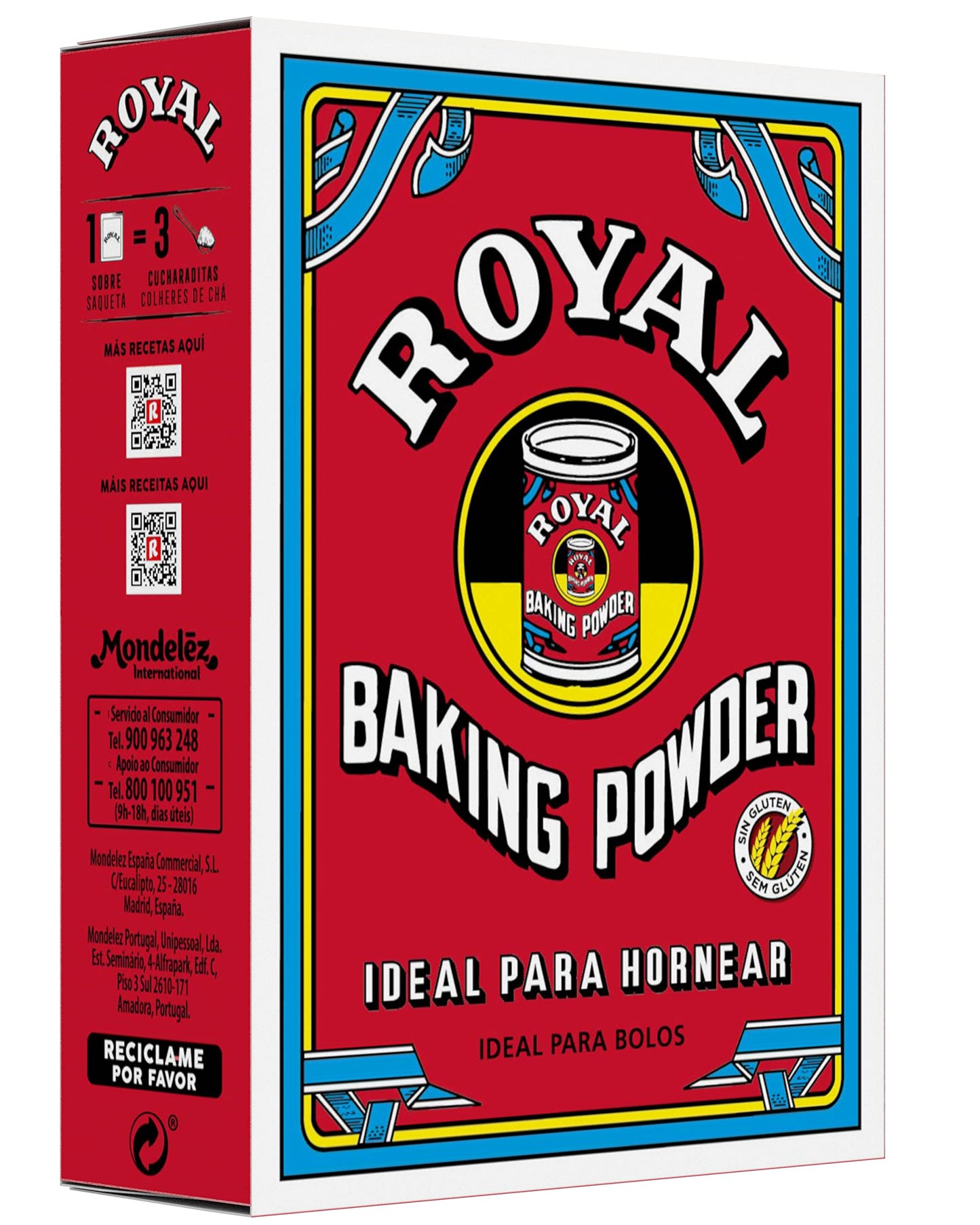 Royal Baking Powder, Levadura en Polvo para Horno, Pack 5x16 g - 80 g