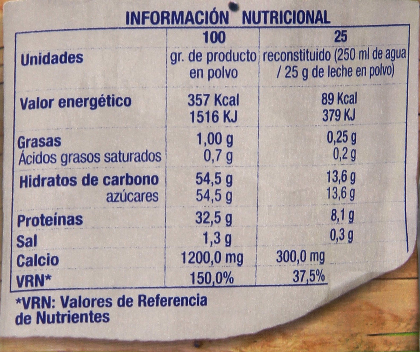 Central Lechera Asturiana Leche en Polvo Desnatada, Bolsa 1 kg