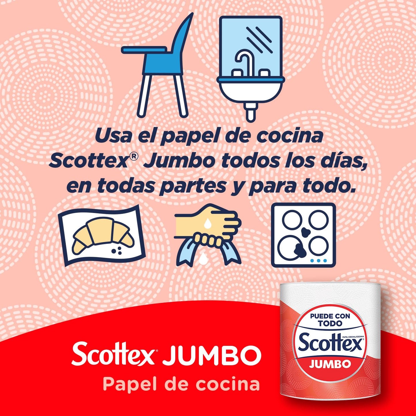 Scottex Jumbo Papel de cocina 1 rollo