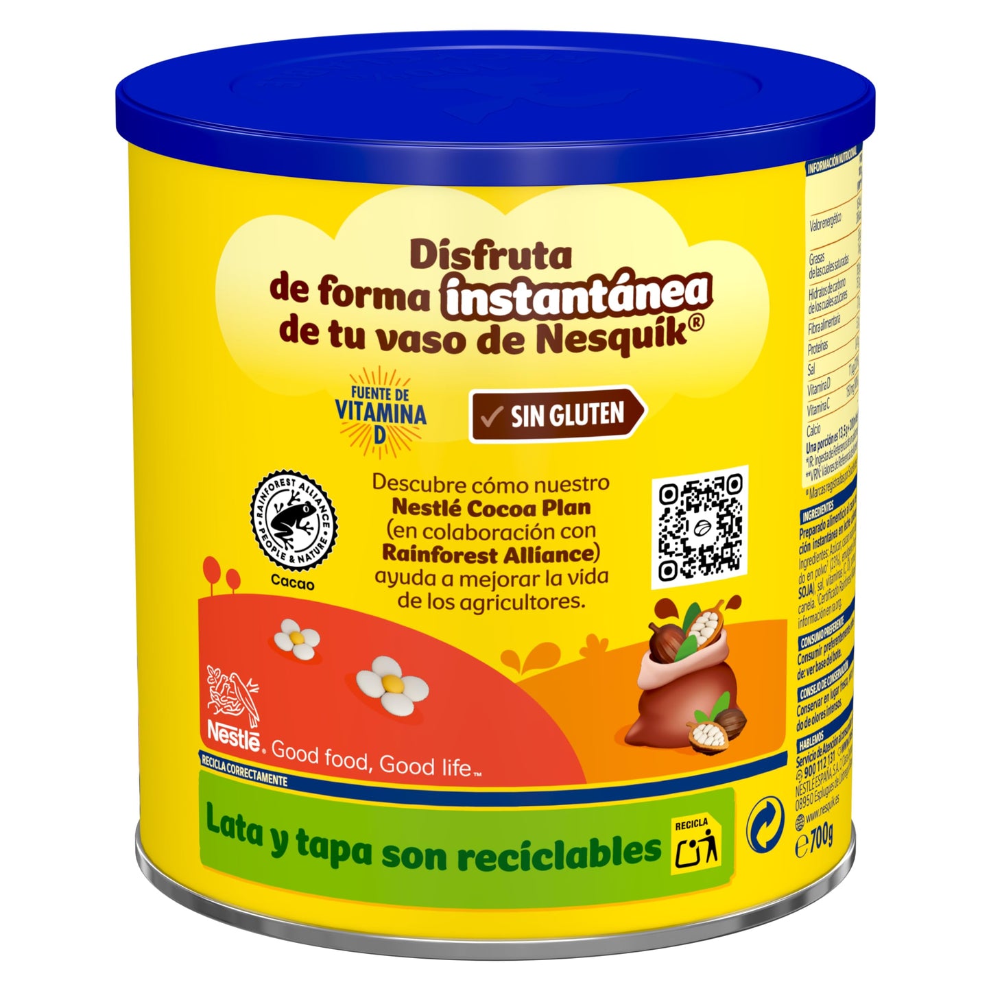 NESTLÉ NESQUIK Instantáneo Cacao Soluble 700g Lata