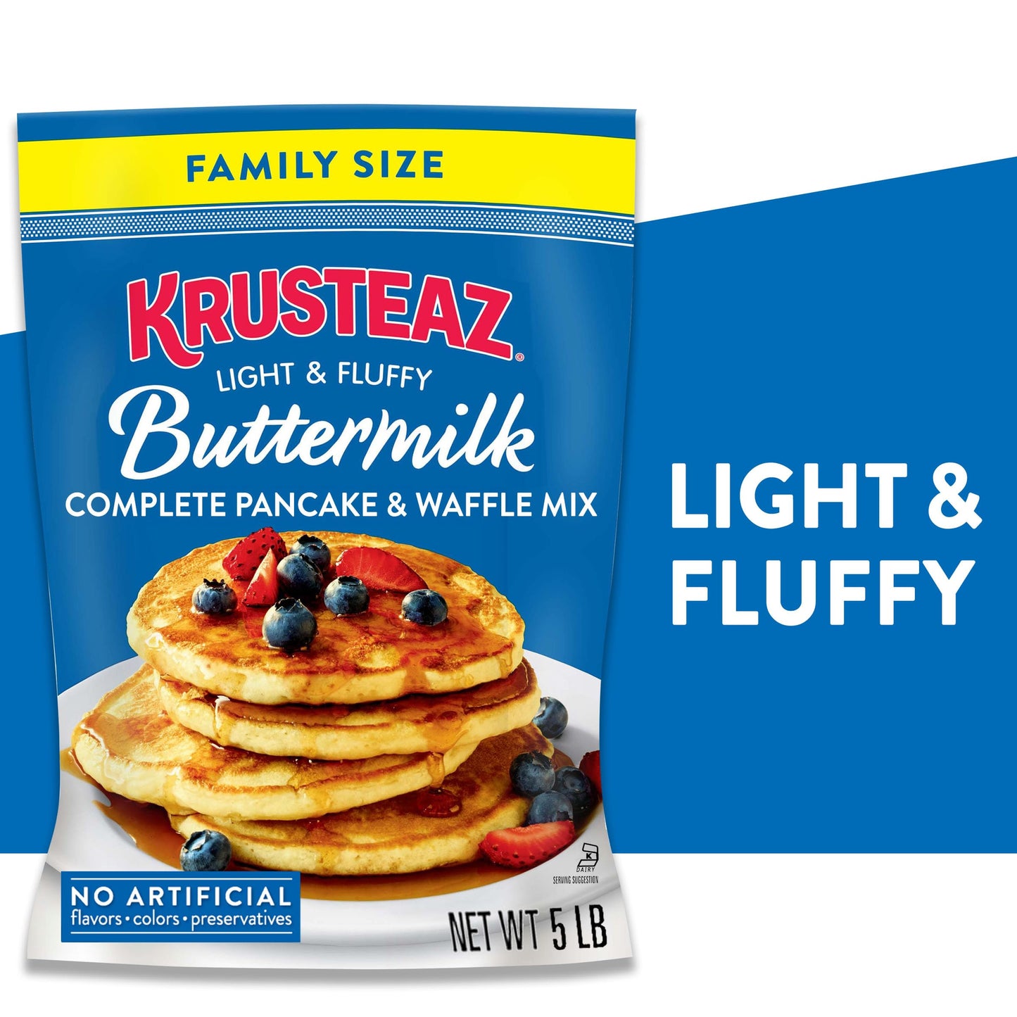 Krusteaz Pancake Mix, Complete, Buttermilk 5 Lb