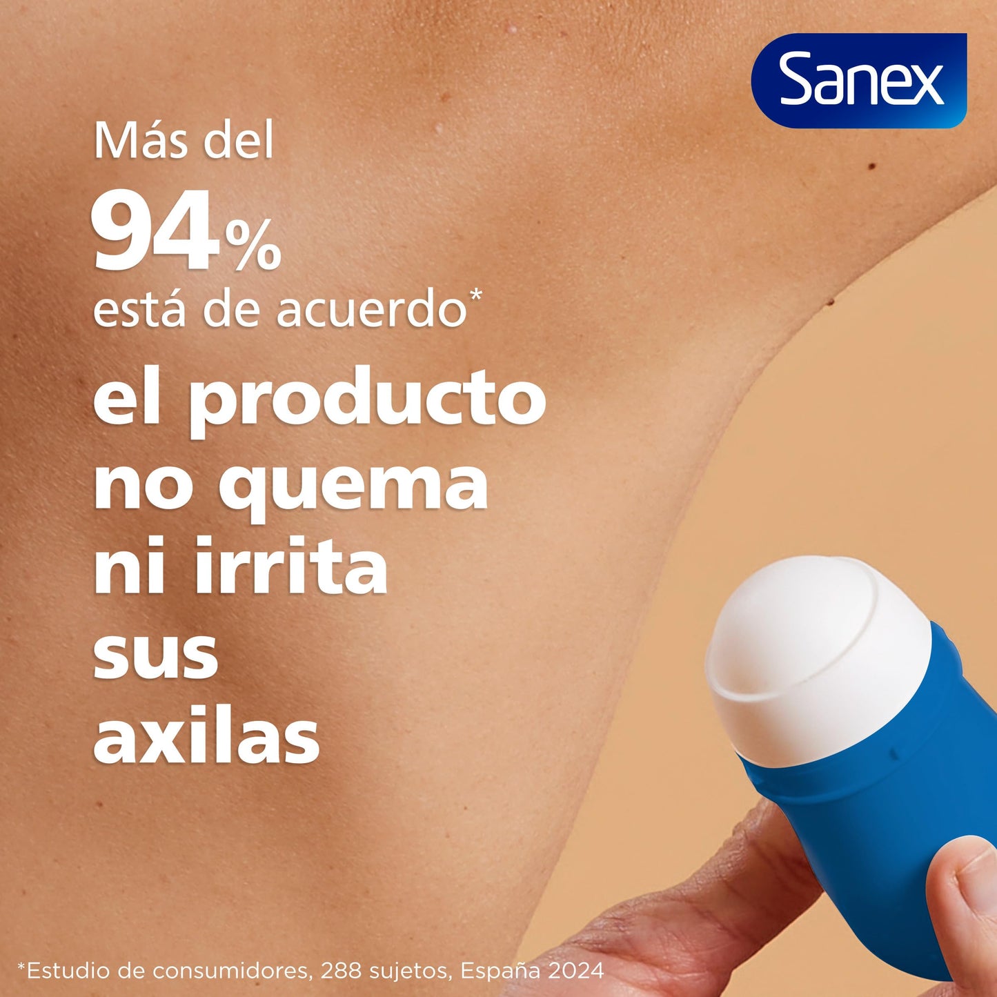 Sanex Dermo+ Extra Control Desodorante Antitranspirante Roll-On 72 Horas (50ml) – protección efectiva contra el sudor y el mal olor – dermatológicamente testado– contiene 0% alcohol*