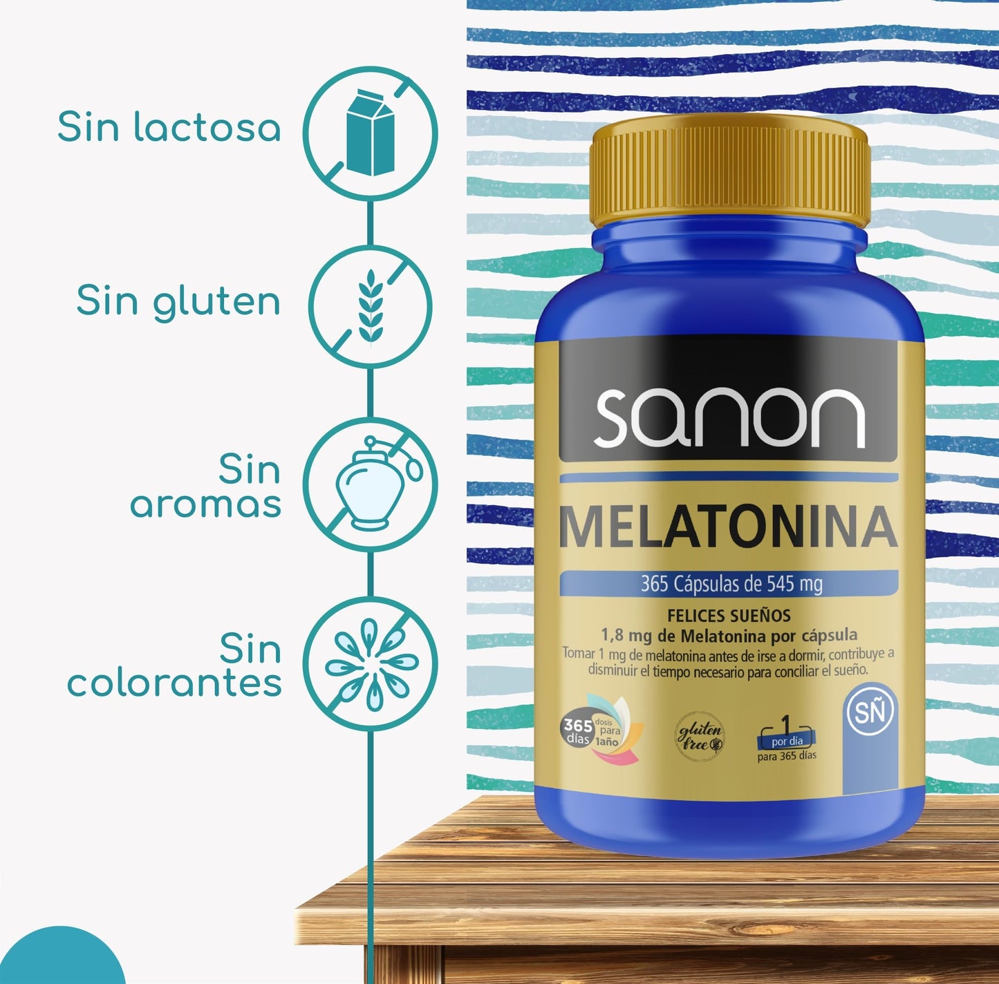 NOVA ENGEL Sanon Melatonina Restard De 545 Mg 365 Cápsulas