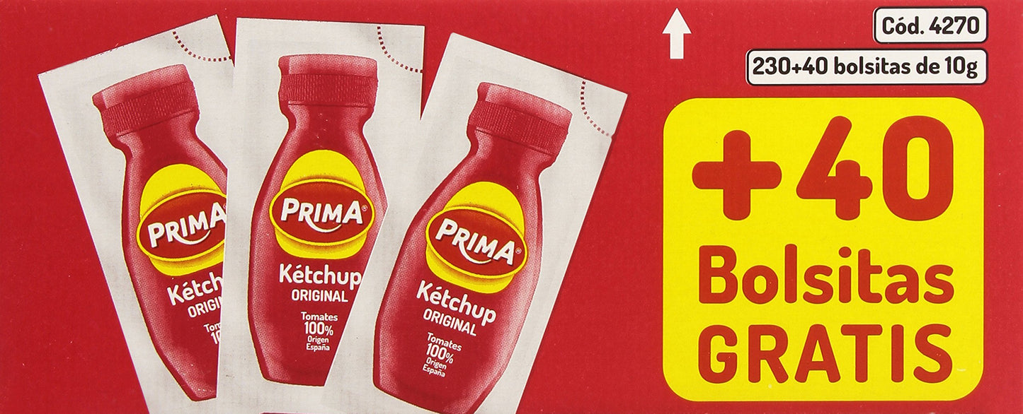 Ketchup Prima 230 unidades + 40 unidades, 10g