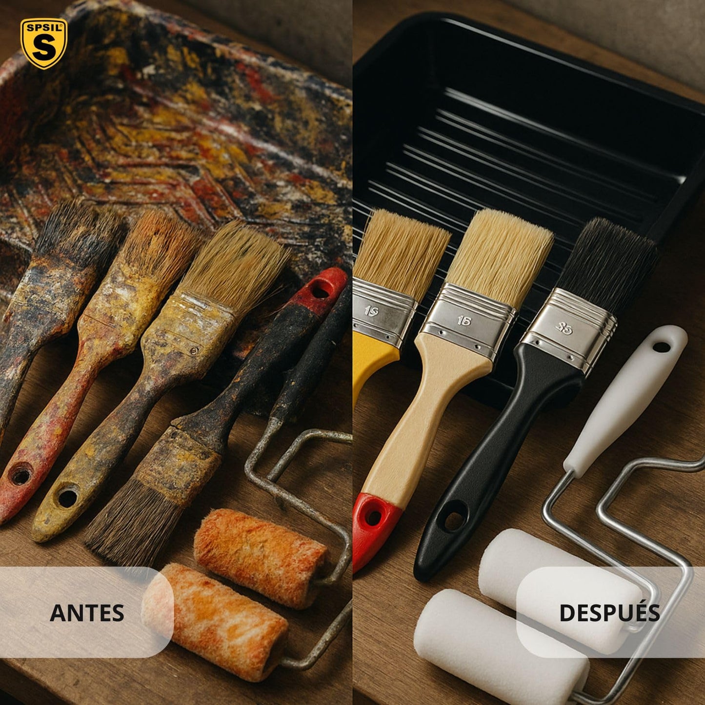 SPSIL Aguarrás 250 ml - Limpieza Eficaz de Utensilios y Restos de Pintura - Fácil Aplicación