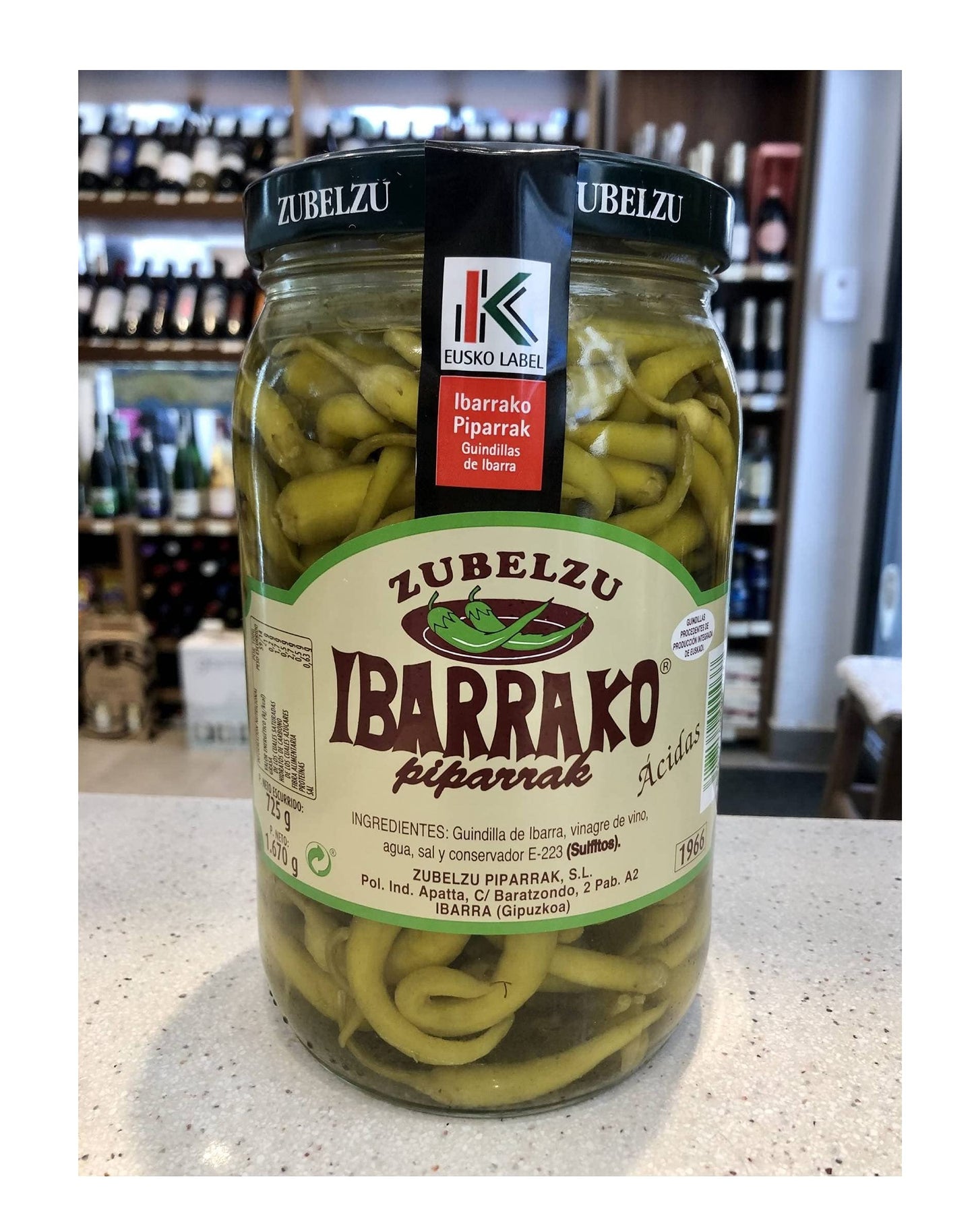 Guindillas En Vinagre Ibarrako - 1670g