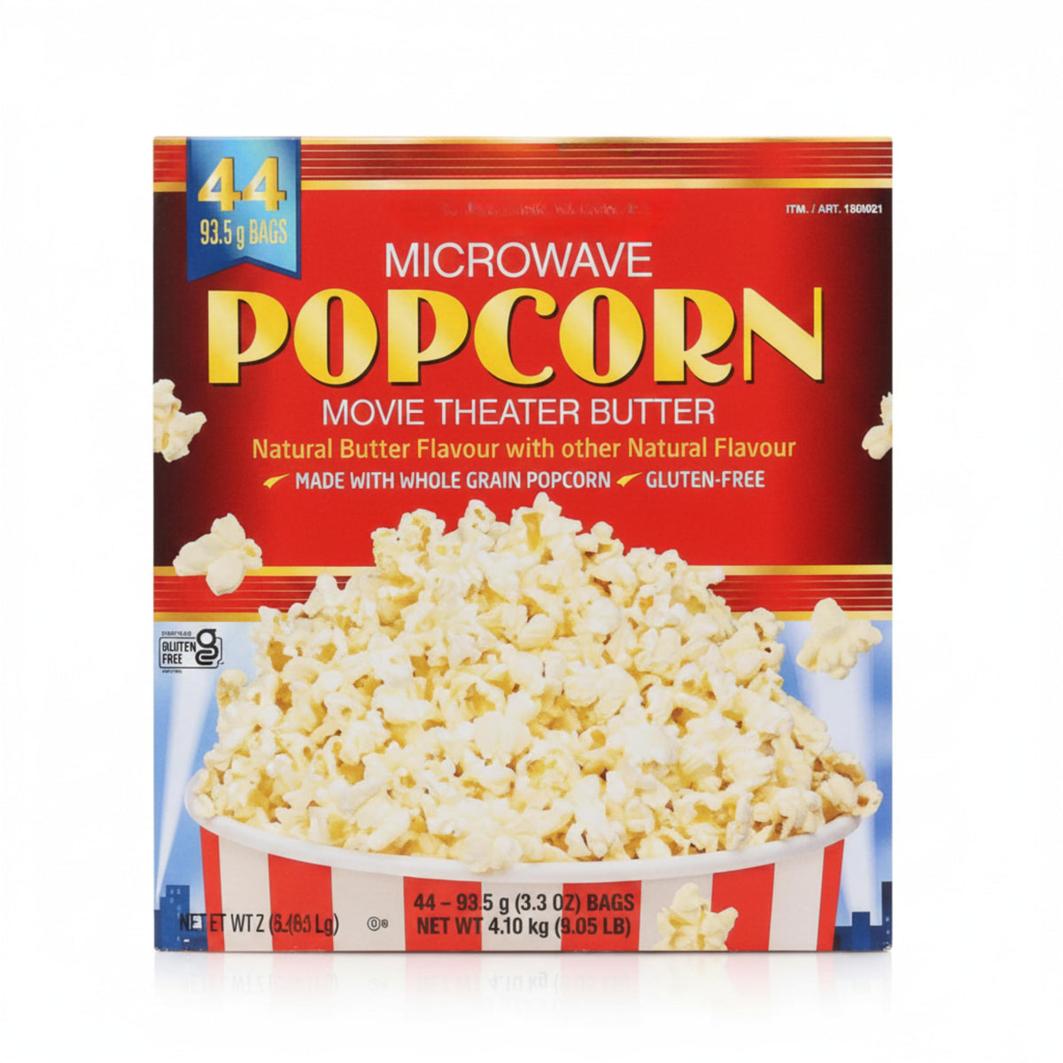 Palomitas de Maíz para Microondas Sabor Mantequilla de Cine - Pack Ahorro 44 Bolsas de 93,5g - Maíz Integral de Grano Entero - Sin Gluten - Snack para Cine en Casa, Caja 4,1 kg - NEXU