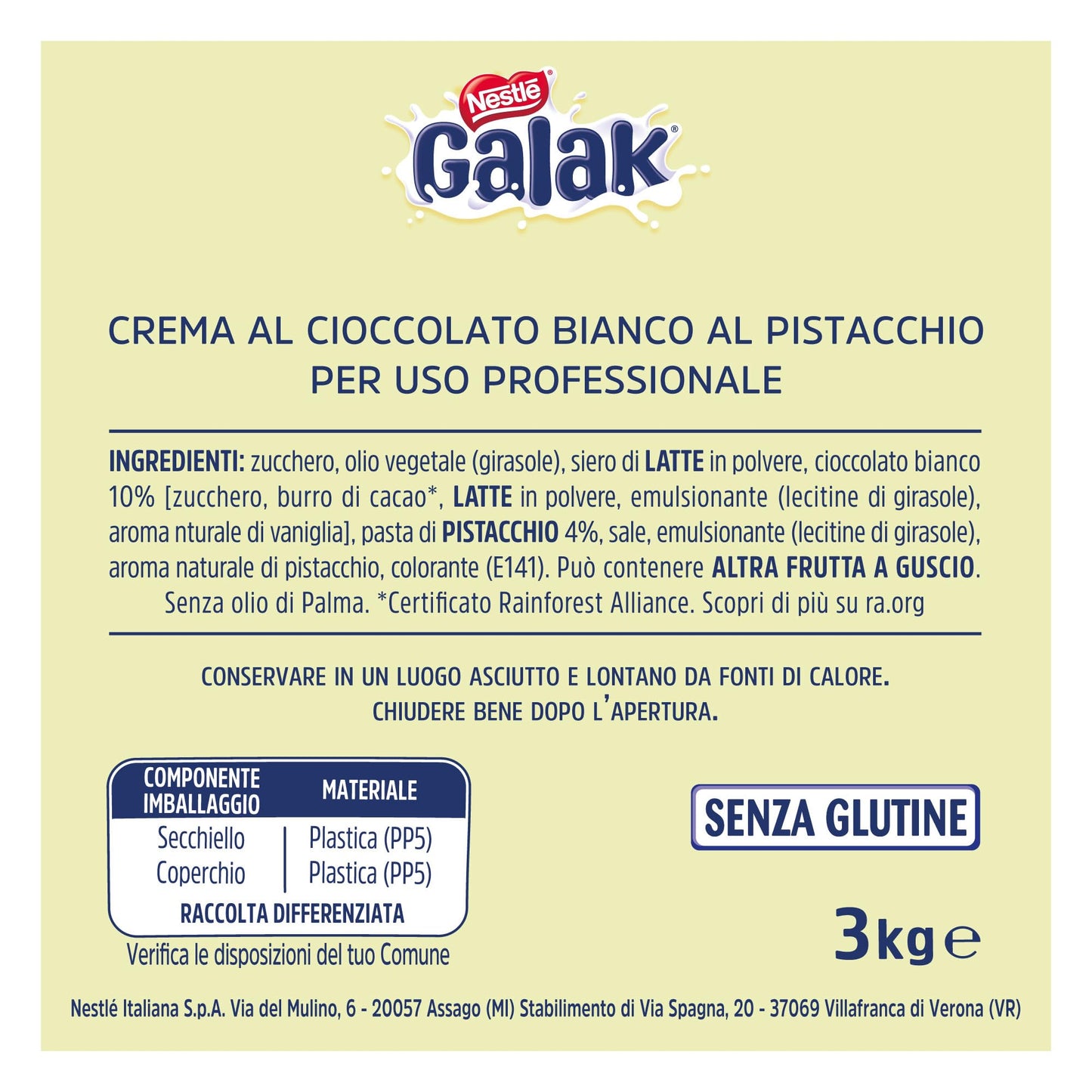 MILKYBAR Untable de Pistacho, cubo de 3kg