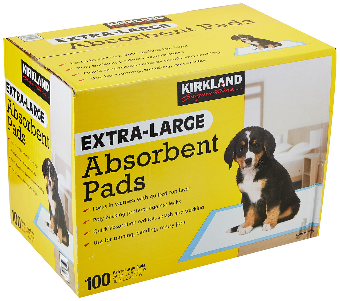 Almohadillas absorbentes extragrandes, Kirkland - 100 almohadillas grandes, 30 x 23 pulgadas