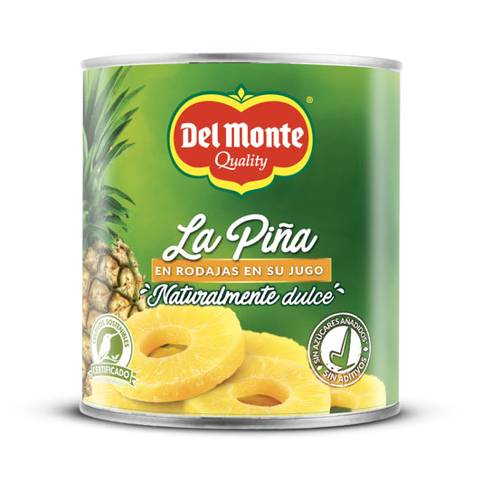 Del Monte Piña Rodajas en Jugo, 510g
