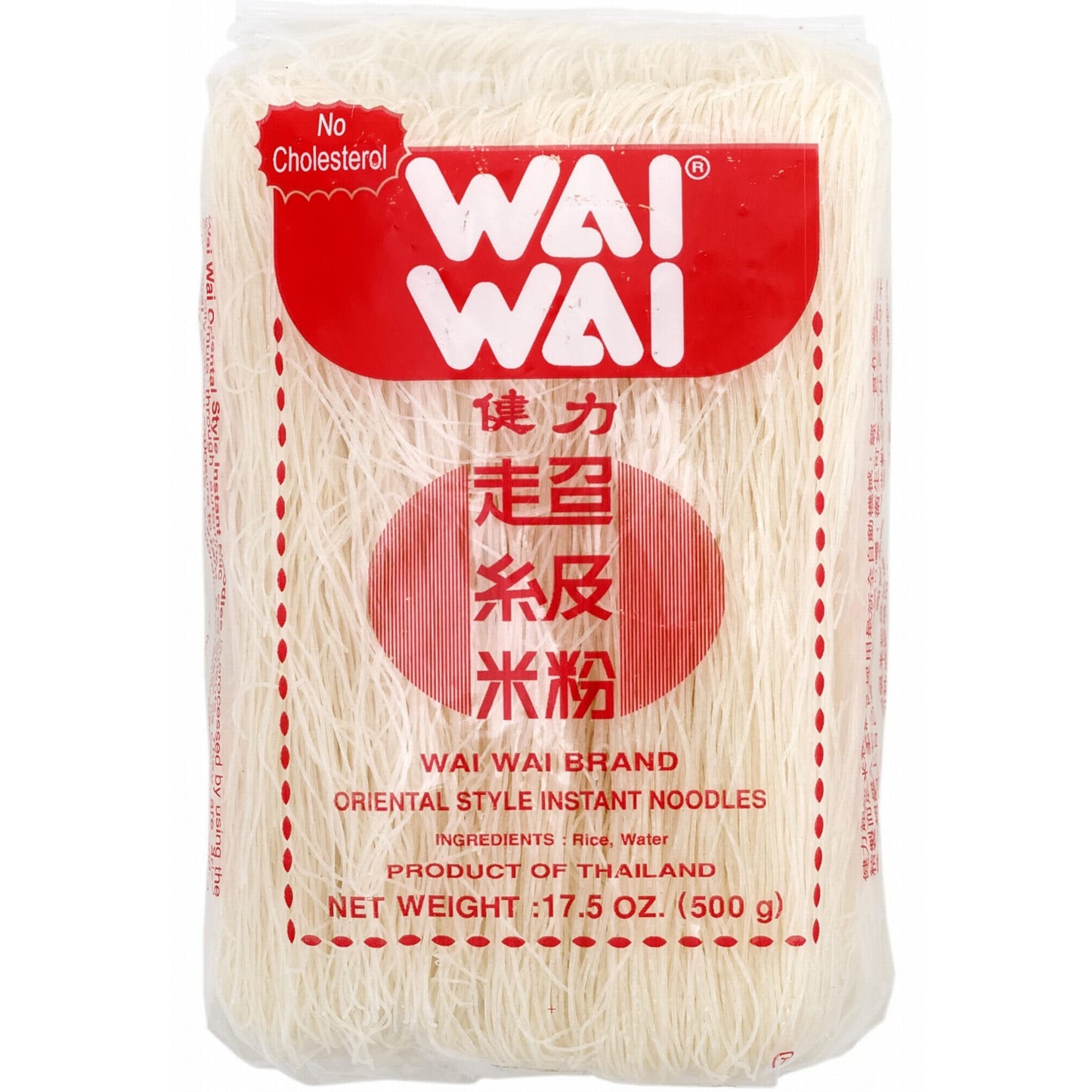 Wai Wai Thailand Paquete de Fideos de Arroz de 1 x 500 Gr 500 g