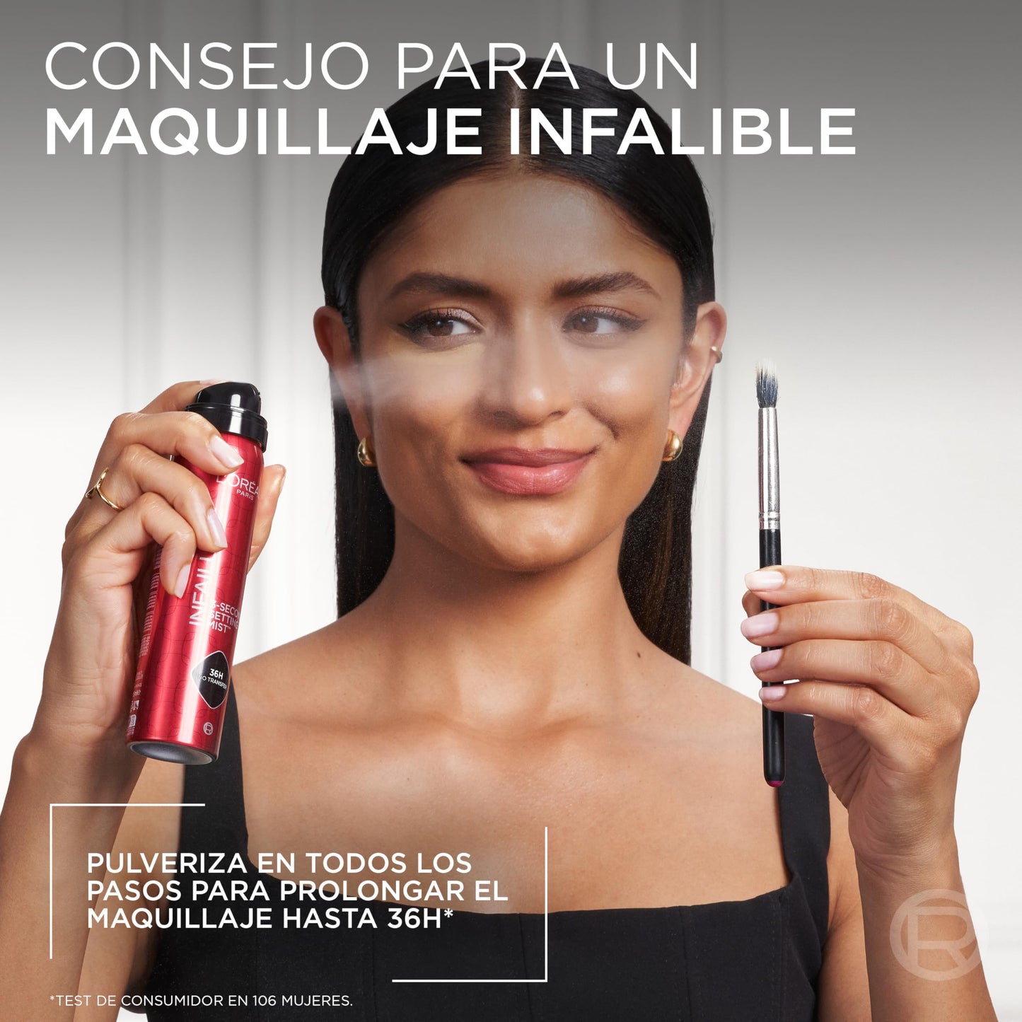 L'Oréal Paris Spray Fijador de Maquillaje Infaillible, Resistente al Agua, Se mantiene hasta 36h, 75 ml
