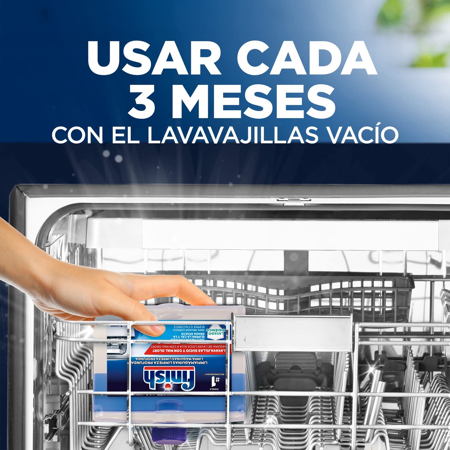 Finish Limpiamáquinas - Limpieza higiénica para el lavavajillas contra el mal olor, la cal y la grasa - 250ml