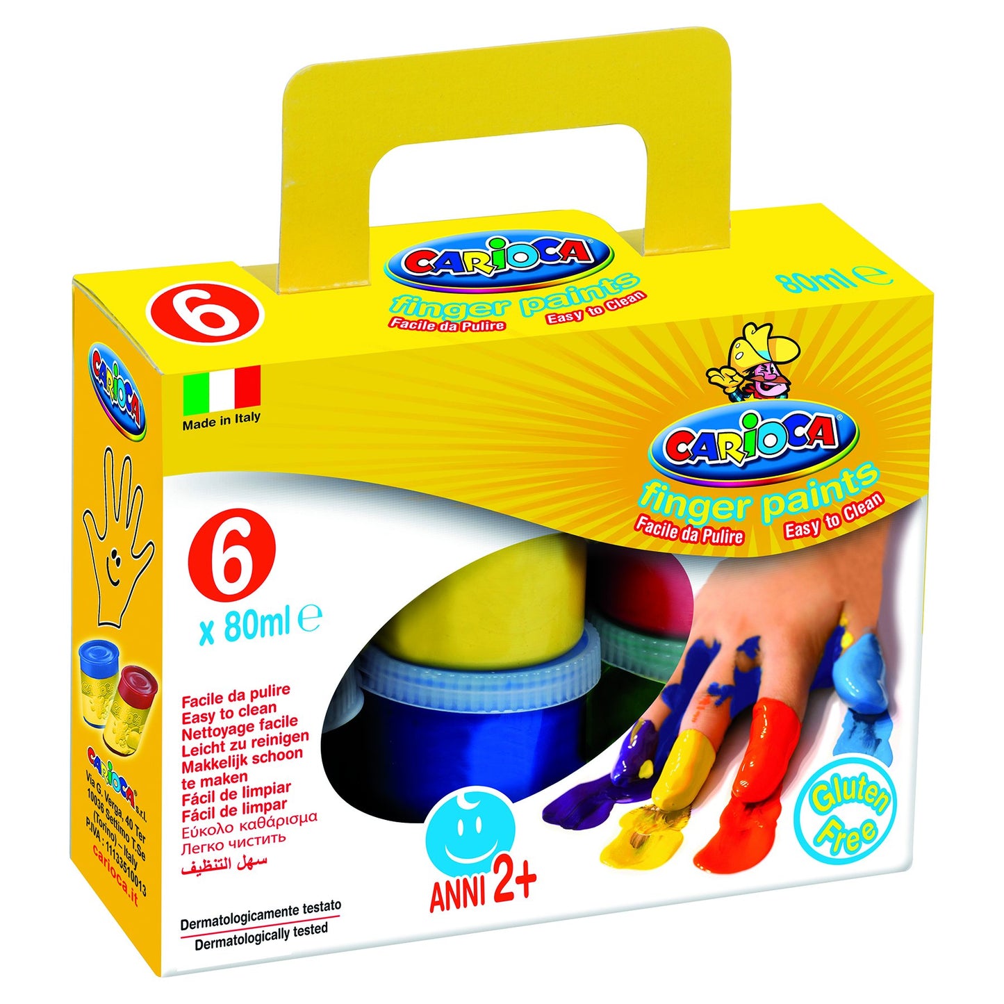 Carioca - Caja con 6 témperas, 100 gr, 80 ml (K73060130)
