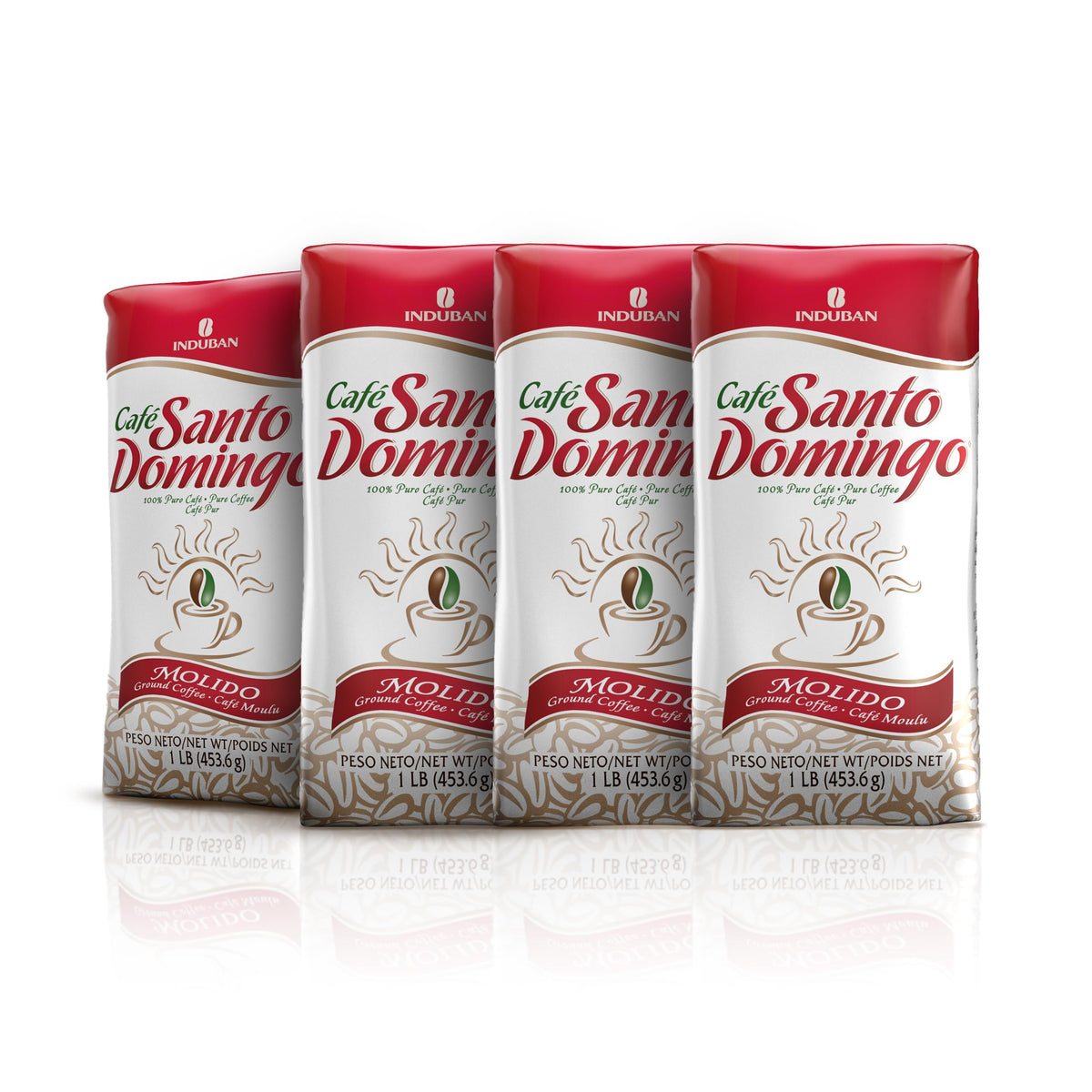 Santo Domingo Café molido café 1 lb. Bolsas de 4 paquetes 4 lbs. total
